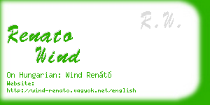 renato wind business card