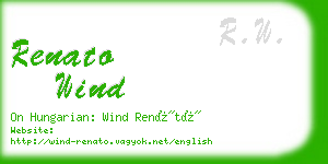 renato wind business card